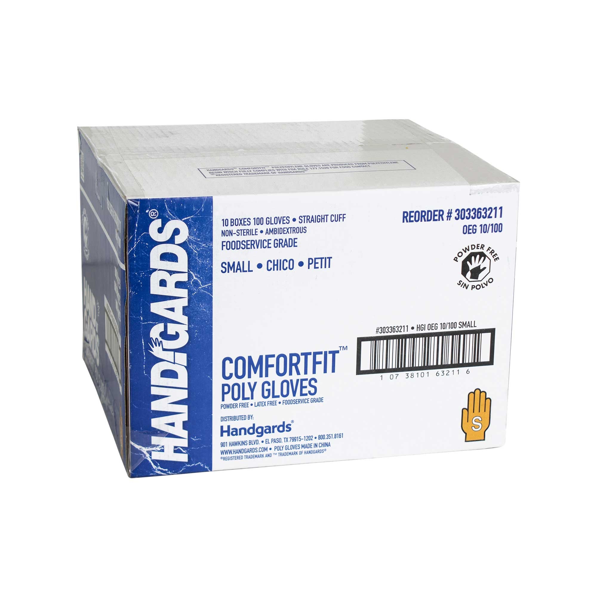 Glove (Poly Disposable Gloves) Small, Imported, 10 Case --- 100 Each