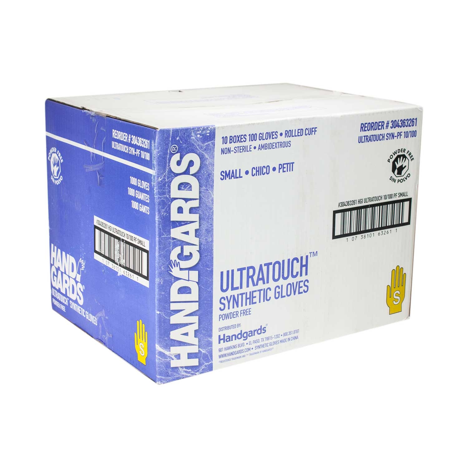 Handgards UltraTouch Synthetic Blurple Medium Disposable Glove -- 1000 per case.