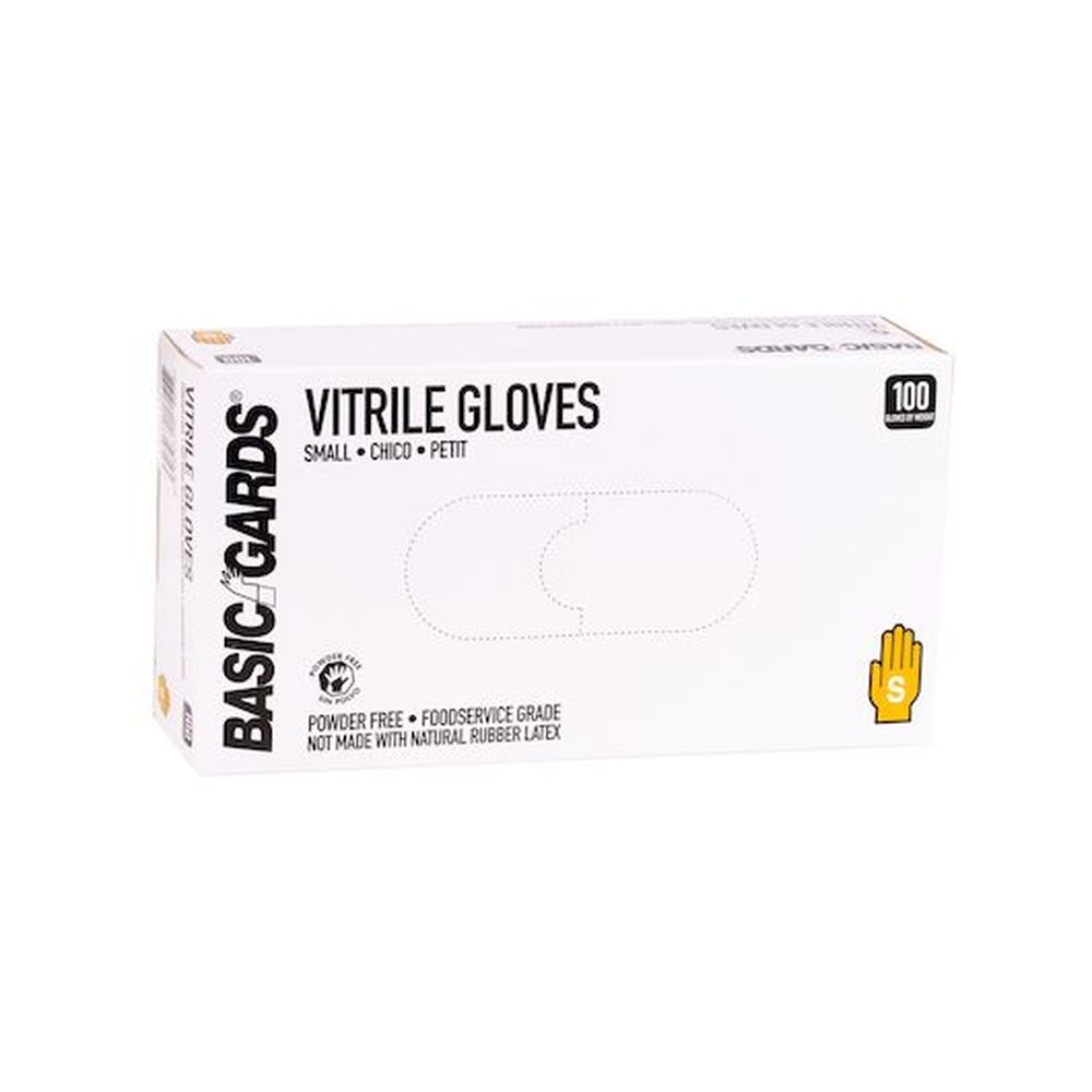 Handgards Basic Gards Black Powder Free Small Vitrile Gloves, 100 count - 10 per case