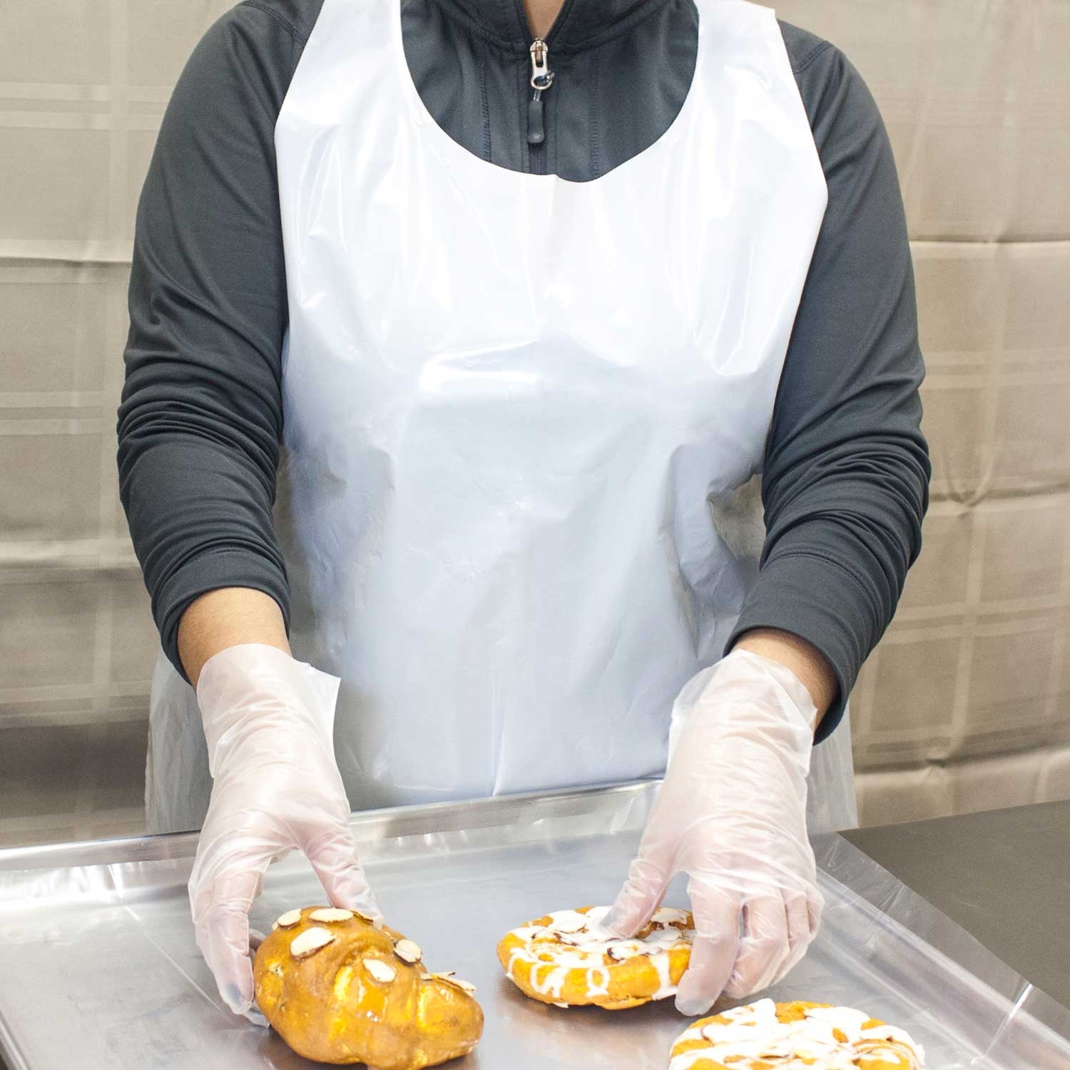 Neatgards Heavy Duty Smooth White Poly Apron, 100 Count -- 100 Per Case