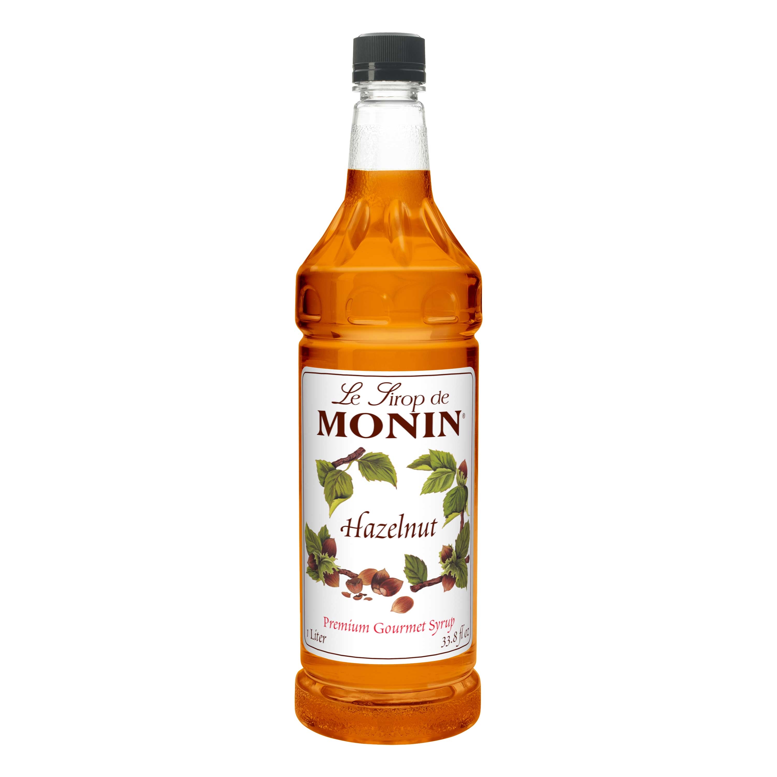 Monin Hazelnut Flavor Syrup, 1 Liter -- 4 Case 