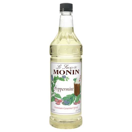 Monin Seasonal Peppermint Flavor Syrup, 1 Liter -- 4 per case.