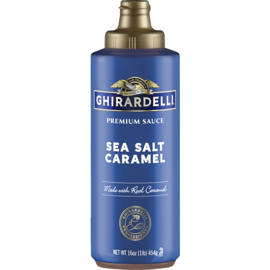 Ghirardelli Sea Salt Caramel Sauce, 16 Ounce Squeeze Bottle -- 12 per case