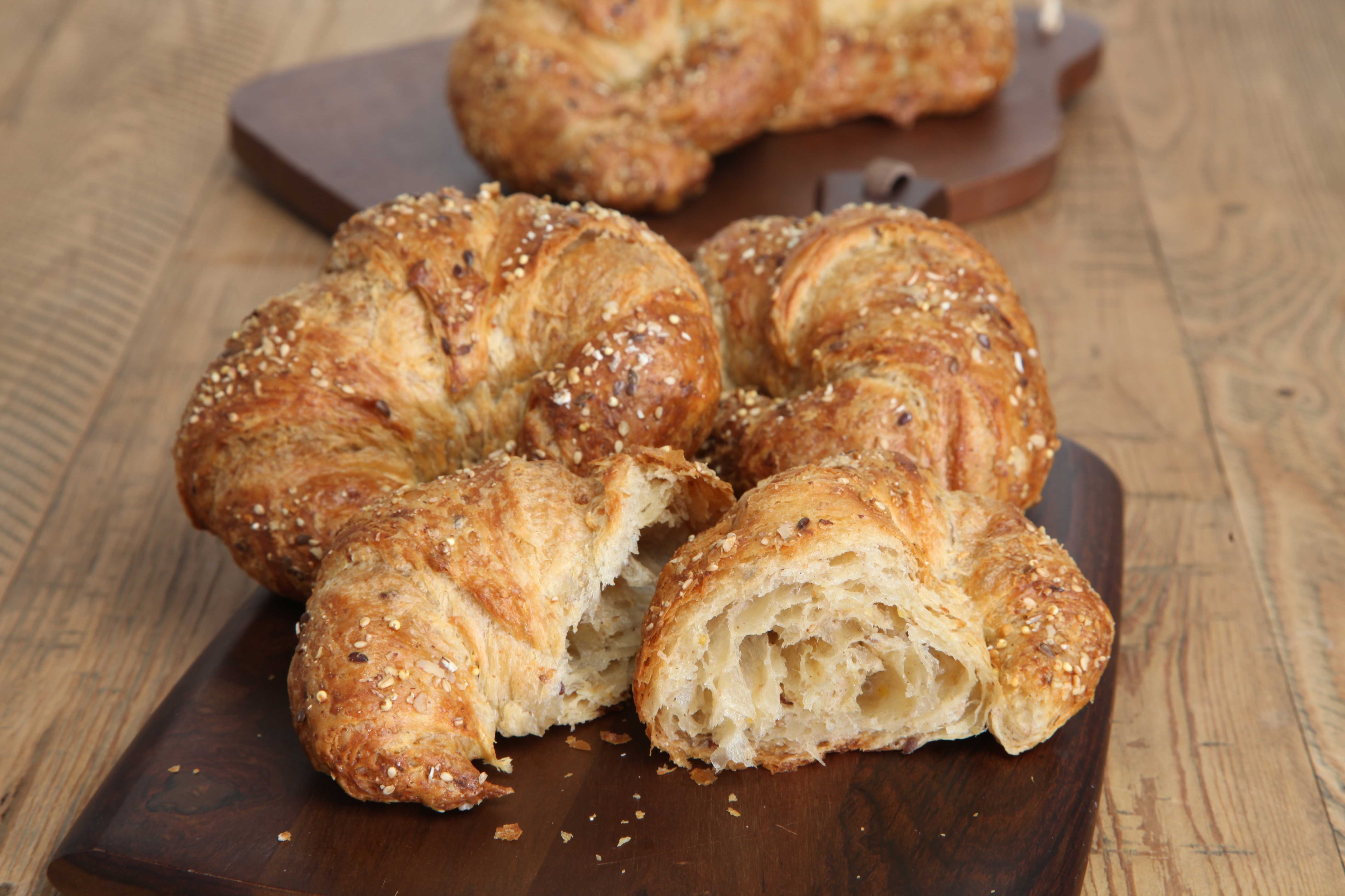 Sweet Street Multigrain Croissant Pre-Proofed, 3.5 Ounce -- 54 per case.