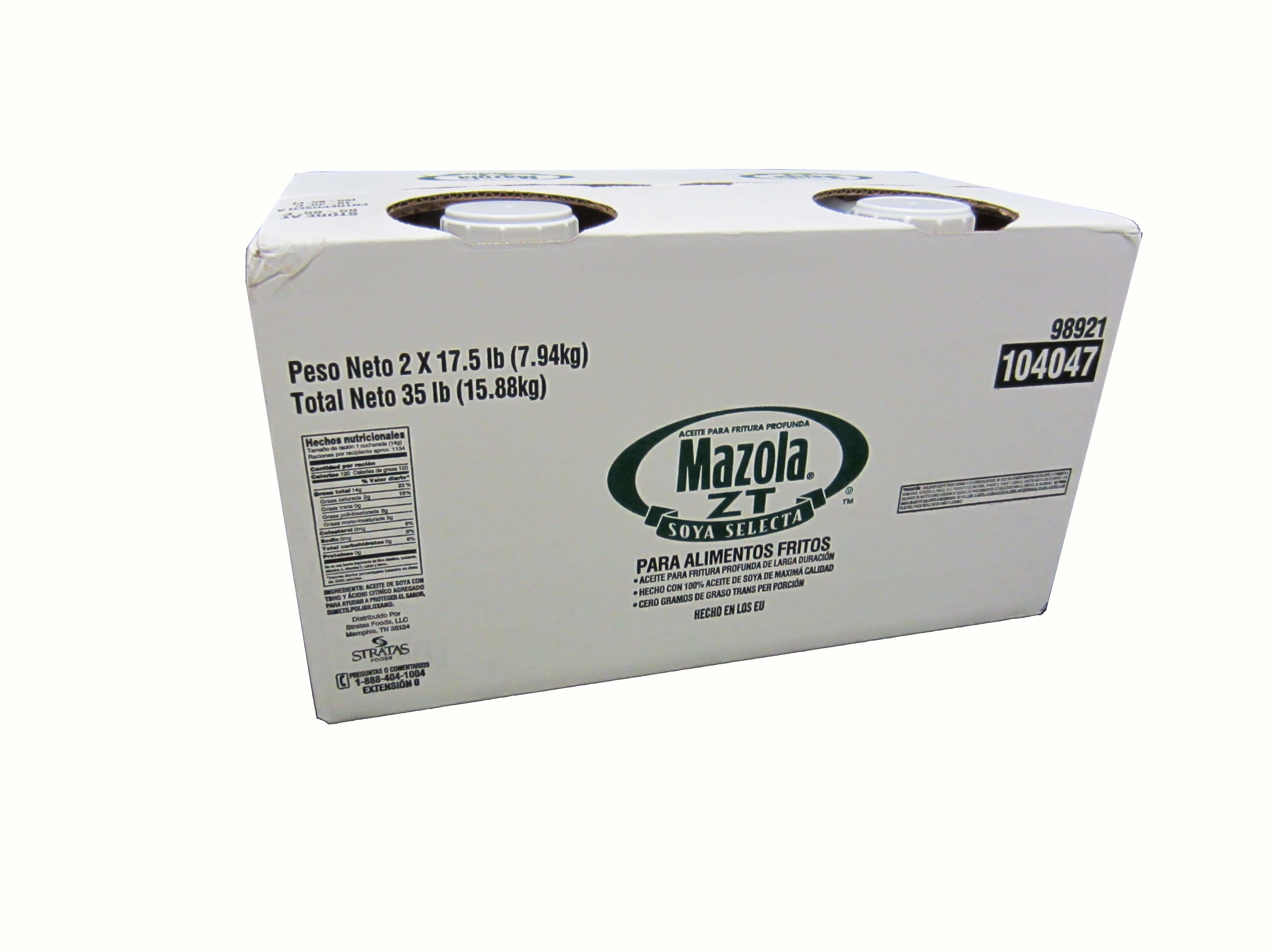 Stratas Foods Zero Trans Fat Select Clear Mazola Soy Oil, 17.5 Pound -- 2 per case.