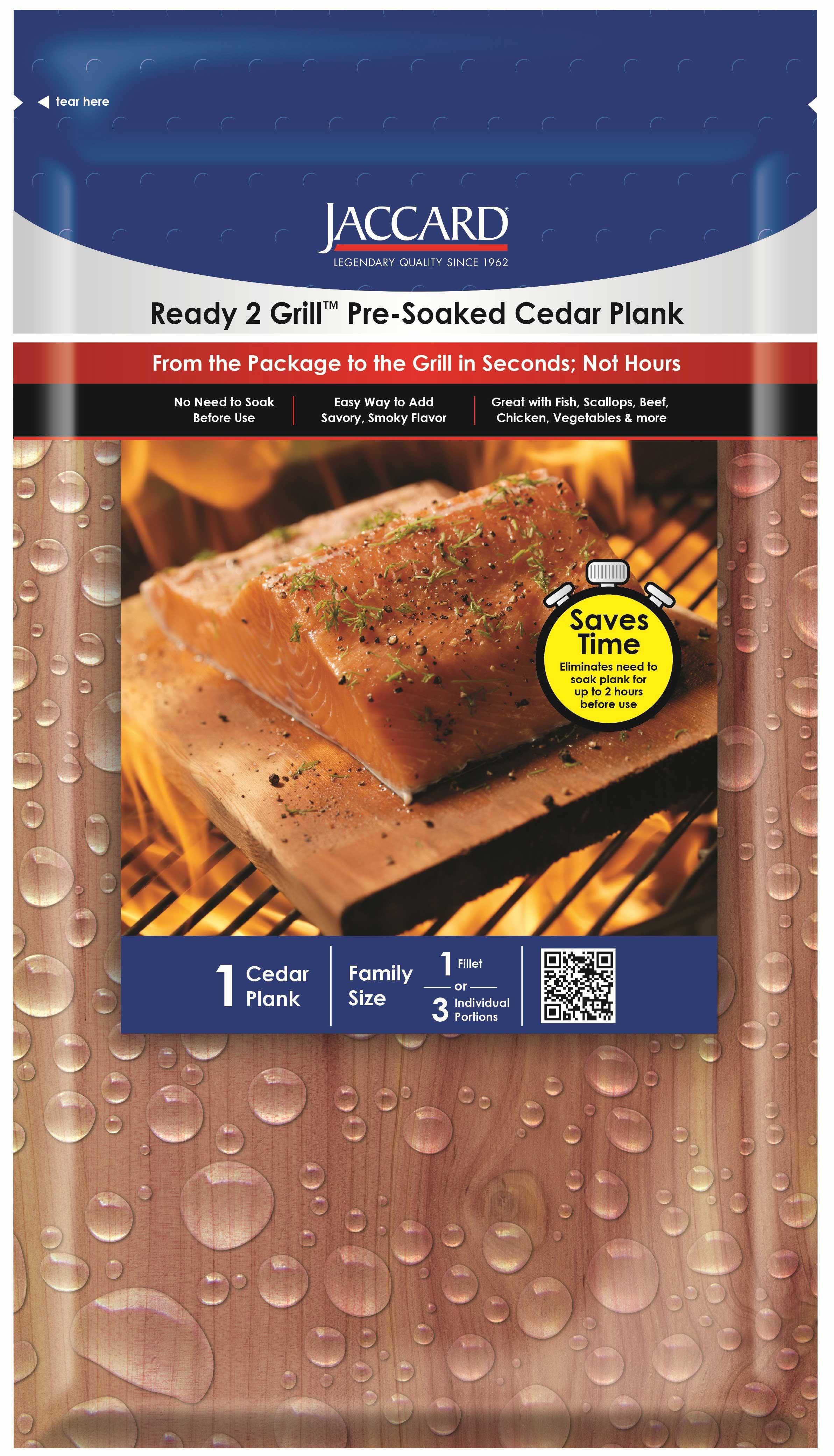 Jaccard Ready to Grill Pre Soak Cedar Plank, 11 x 5.5 inch -- 15 per case