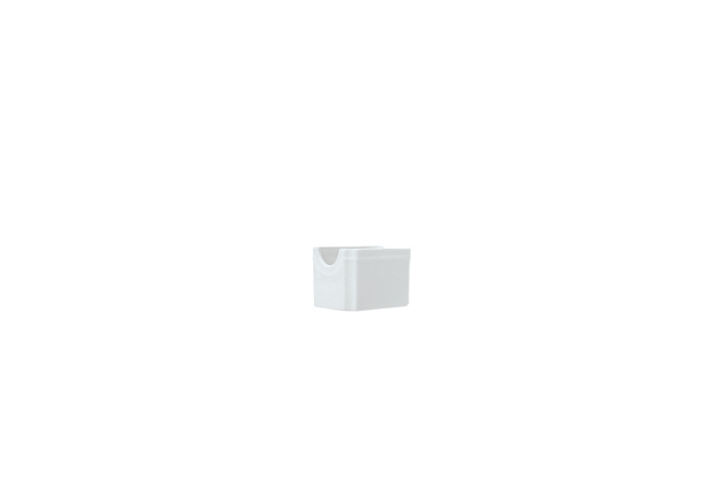 Syracuse China Reflections Aluma White Sugar Packet Holder, 2 1/8 x 3 1/4 x 2 5/8 inch -- 24 per case.