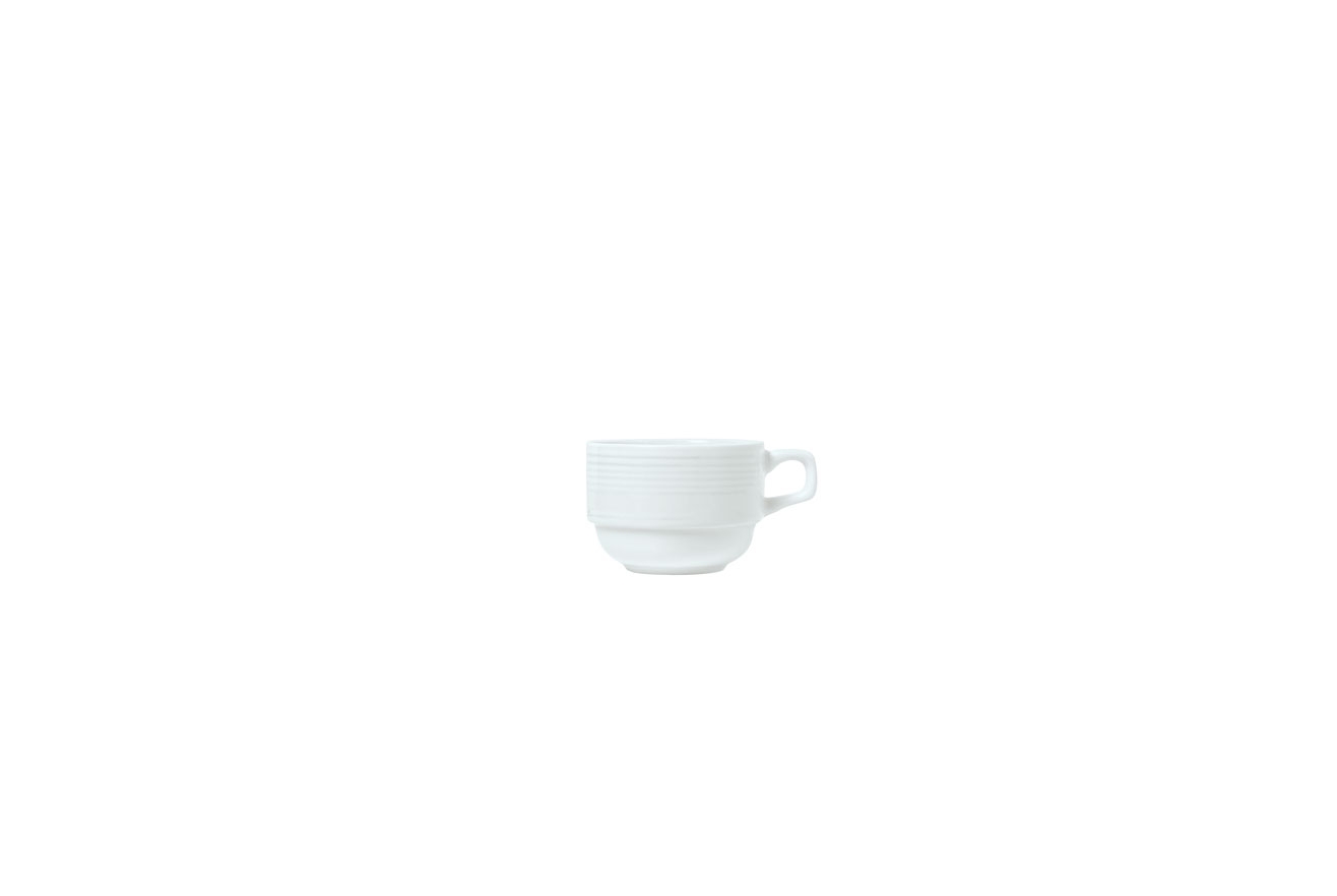 Syracuse China Repetition Aluma White Body Stacking Cup, 8 Ounce -- 36 per case.