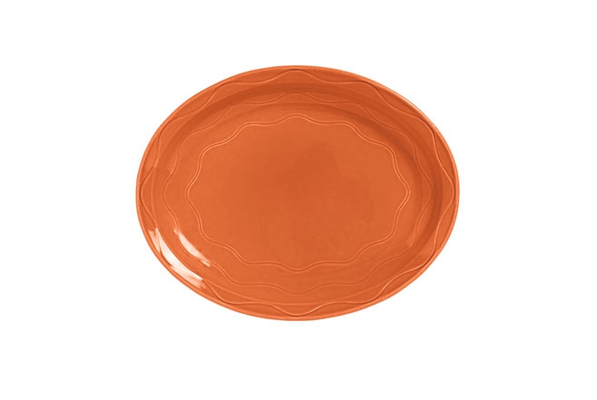 Syracuse China Cantina Blueberry Carved Platter, 9.63 inch -- 12 per case.