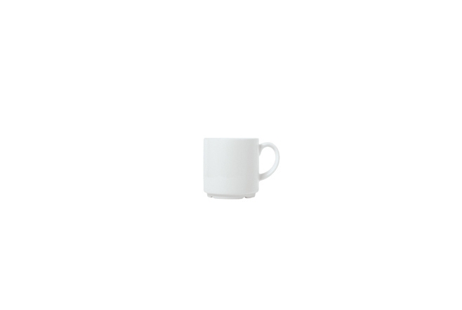 Syracuse China Reflections Aluma White Stacking Mug, 10 Ounce -- 24 per case.