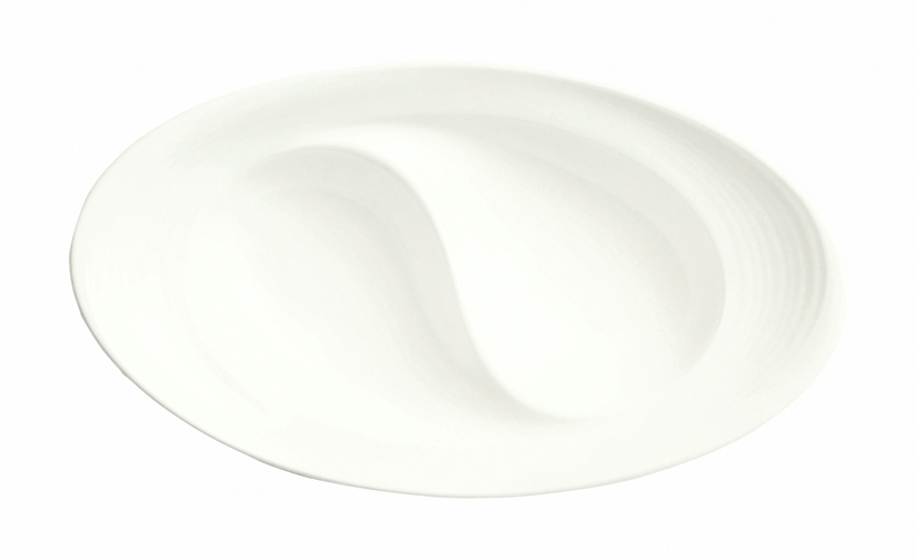 Syracuse China Silk Divid Dish -- 36 per case.