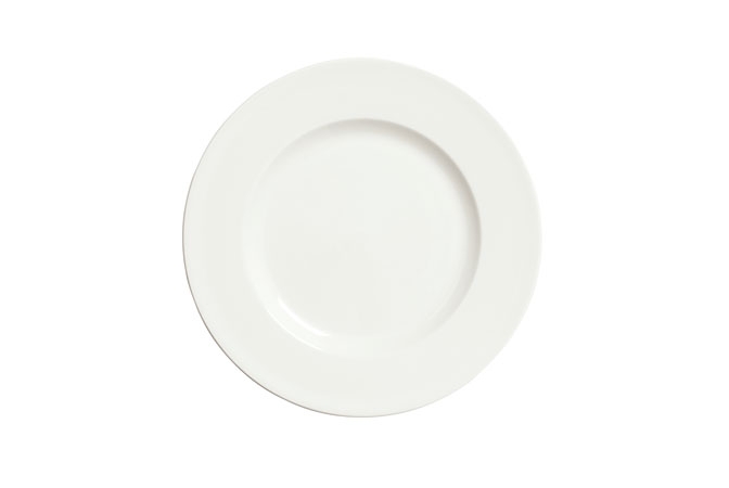Syracuse China Slenda Royal Rideau Wide Rim Plate, 9 inch -- 12 per case.