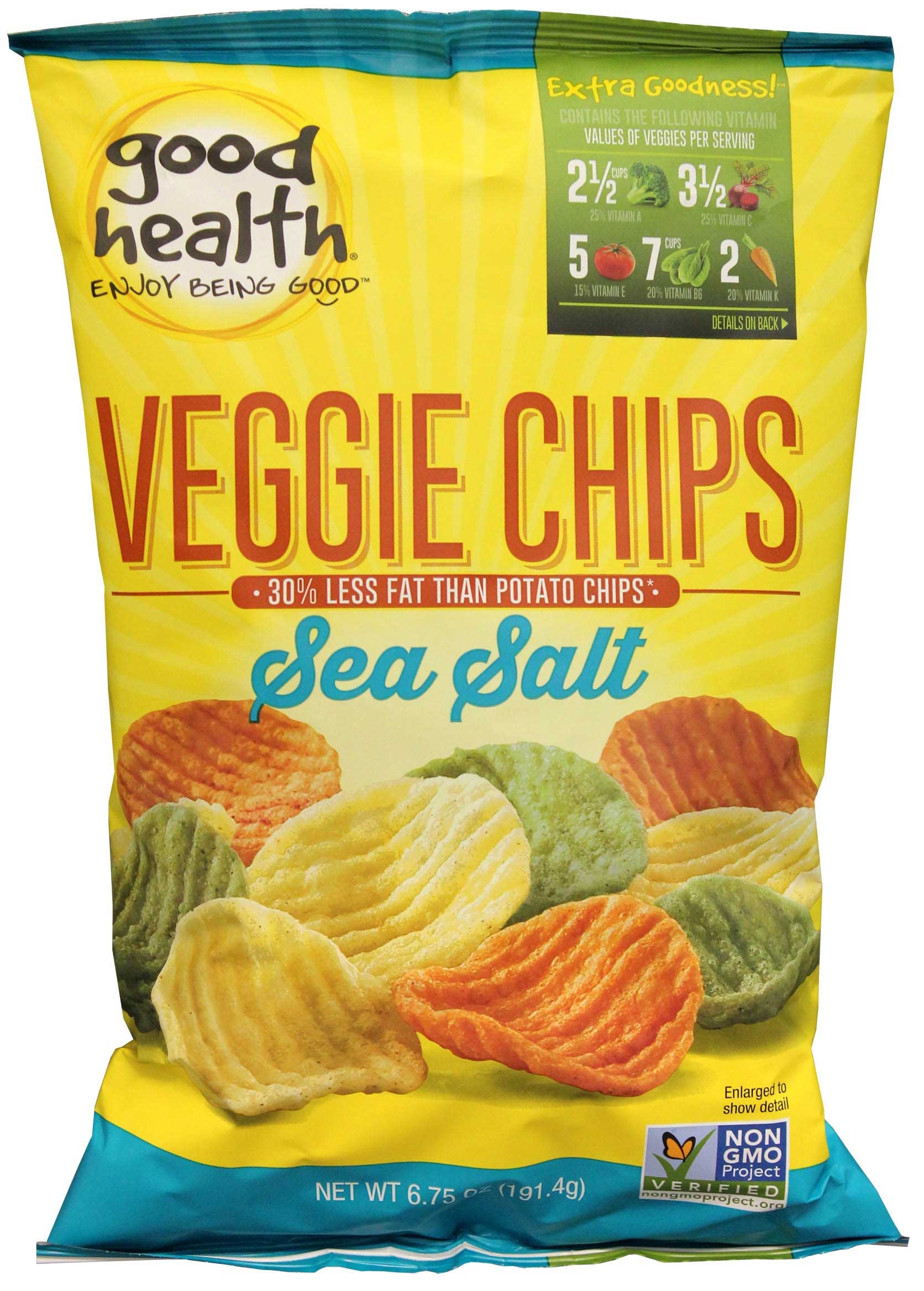 Good Health Natural Sea Salt Veggie Chips, 6.75 Ounce -- 10 per case
