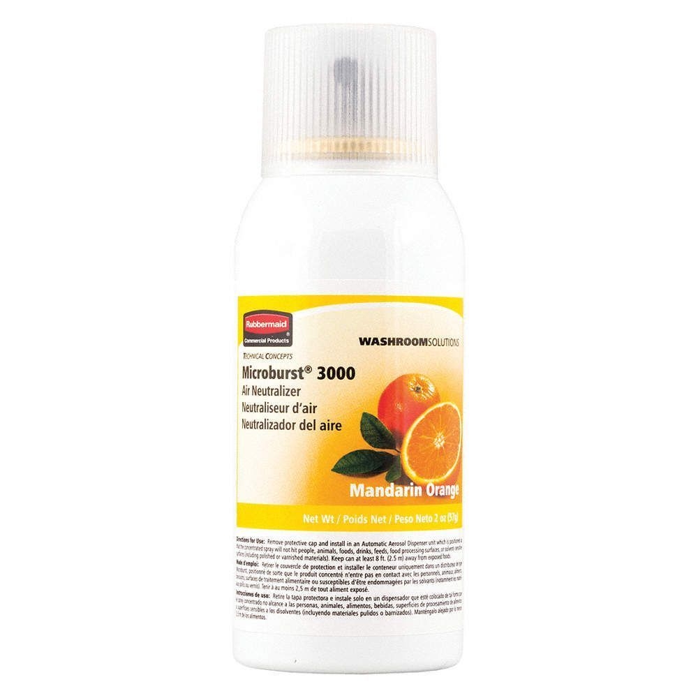 Rubbermaid Microburst 3000 Mandarin Orange Air Freshener Refill -- 12 per case.