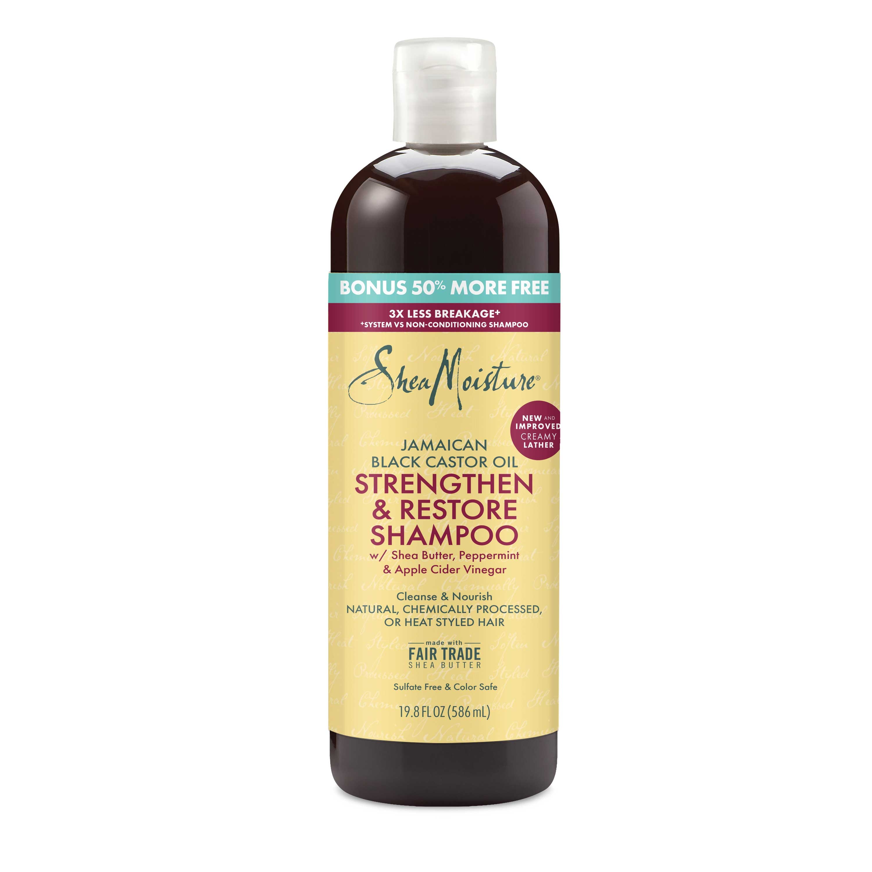 Shea Moisture Jamaican Black Castor Oil Strengthening Shampoo, 19.8 Fluid Ounce -- 4 per case