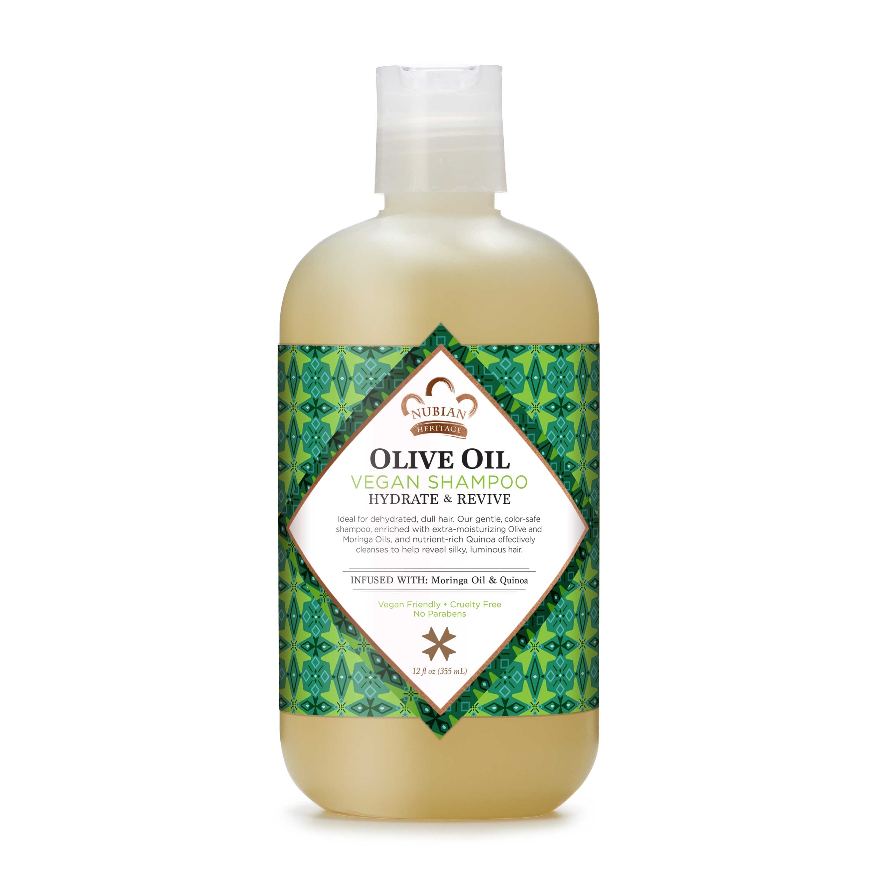 Nubian Heritage Hydrate Plus Revive Olive Oil Shampoo, 12.3 Fluid Ounce -- 12 per case
