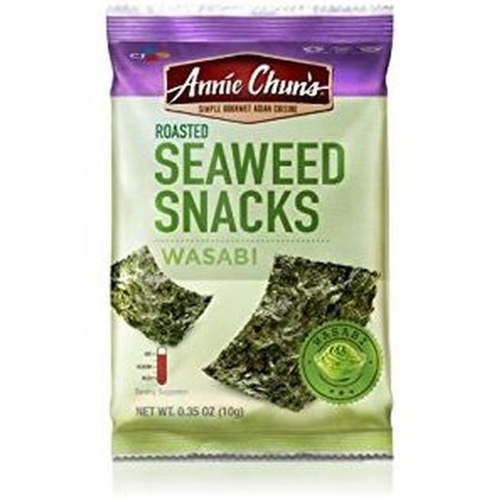 Annie Chuns Wasabi Roasted Seaweed Snacks, 0.35 Ounce -- 12 per case