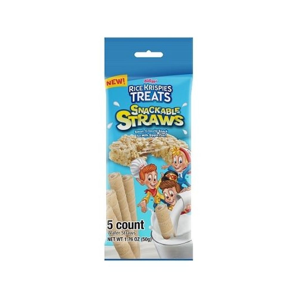 Galerie Kelloggs Rice Krispiestreats Snackables Cereal Wafer Straws, 1.76 Ounce -- 26 per case