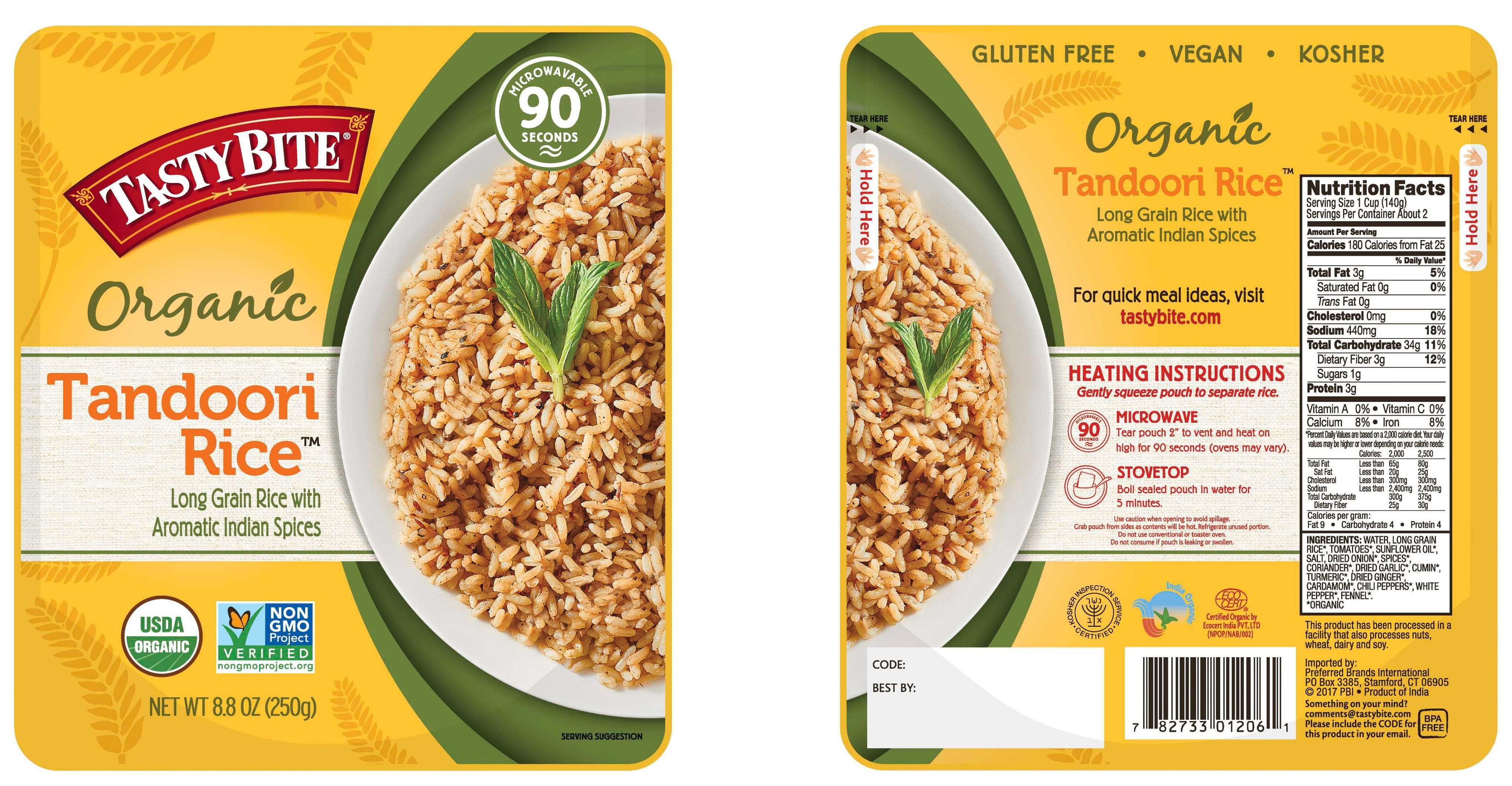 Tasty Bite Tandoori Rice, 8.8 Ounce -- 12 per case