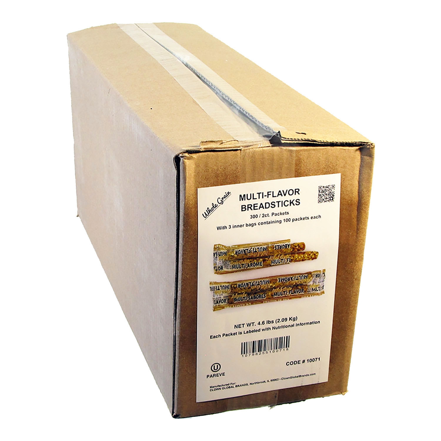 Clown Global Brands Breadstick Multi-Flavor Whole Grain -- 600 per case.