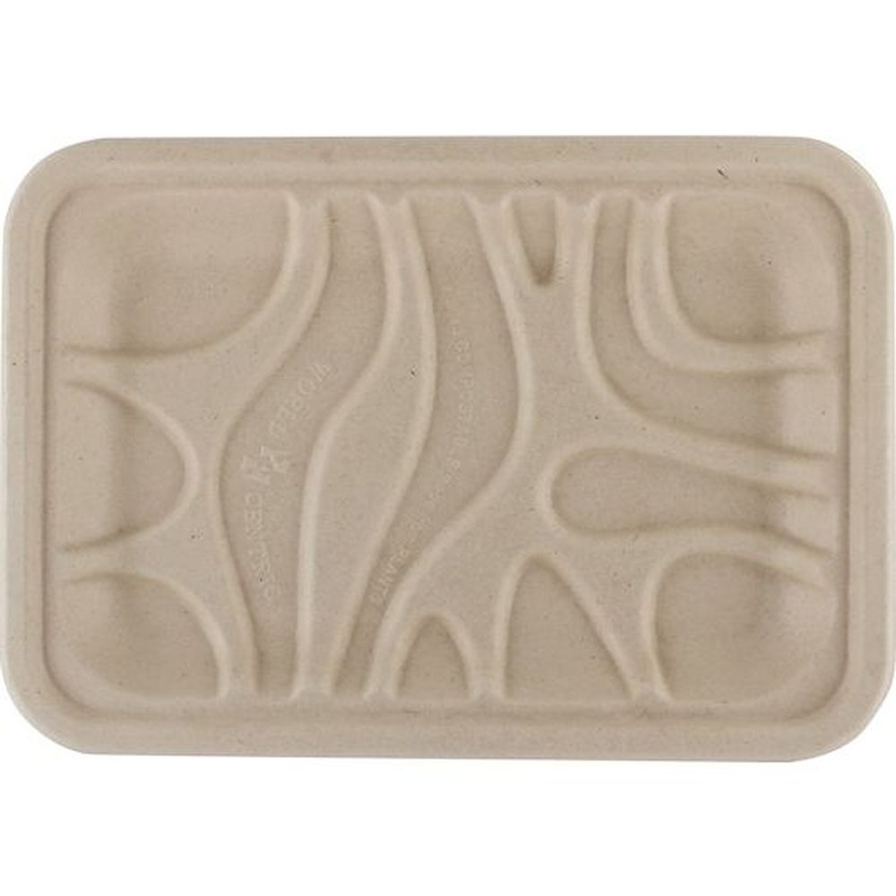 World Centric Molded Fiber Plastic Lined Tray, 50 count -- 10 per case