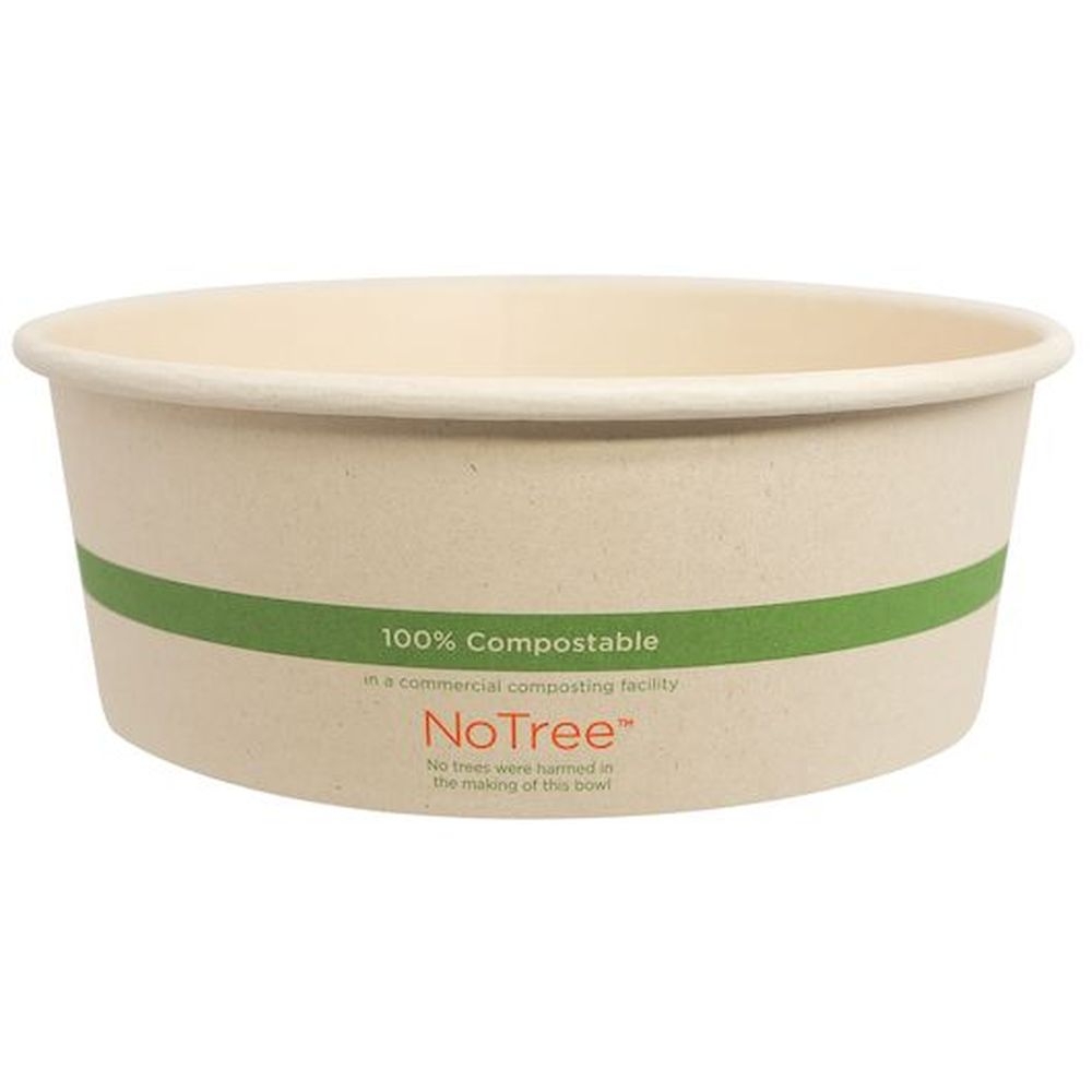 World Centric 42 Ounce Capacity No Tree Wide Paper Bowl, 50 count - 6 per case