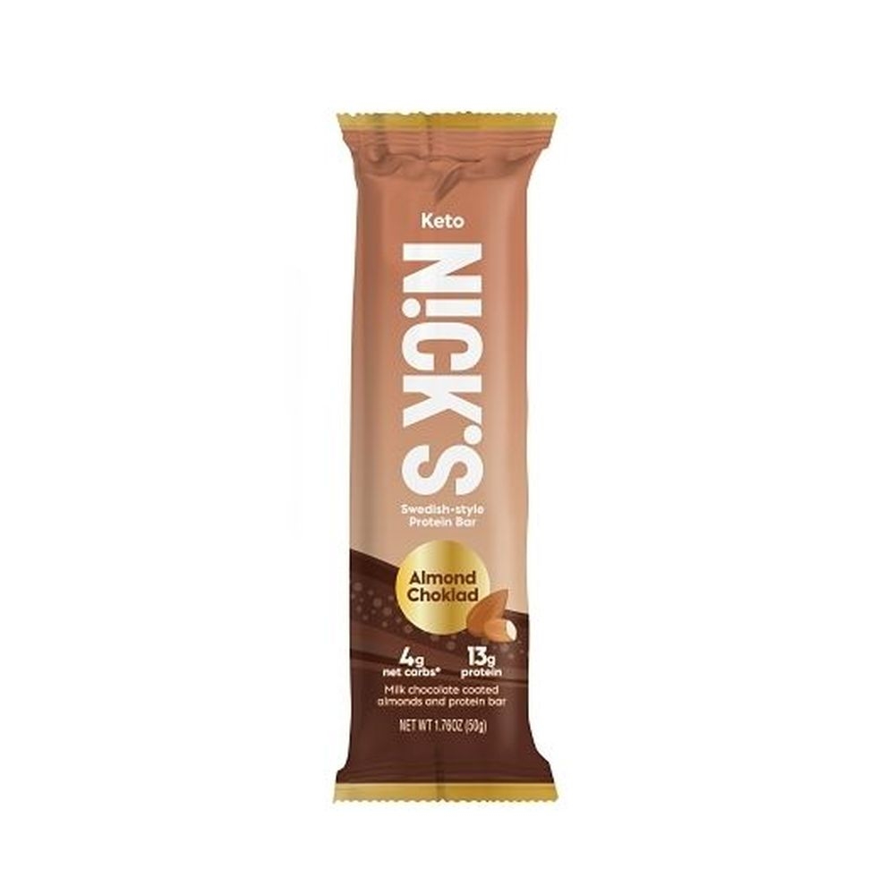 Nicks Milk Chocolate Coated Almonds and Protein Bar, 4 count -- 6 per case