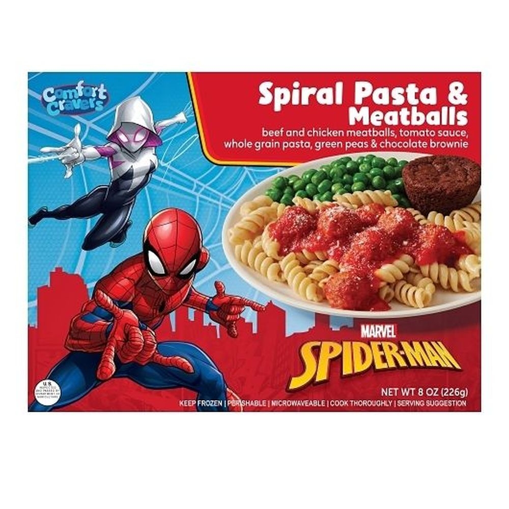 Disney Spiderman Spiral Pasta and Chicken Meatball Meal, 8 Ounce -- 8 per case