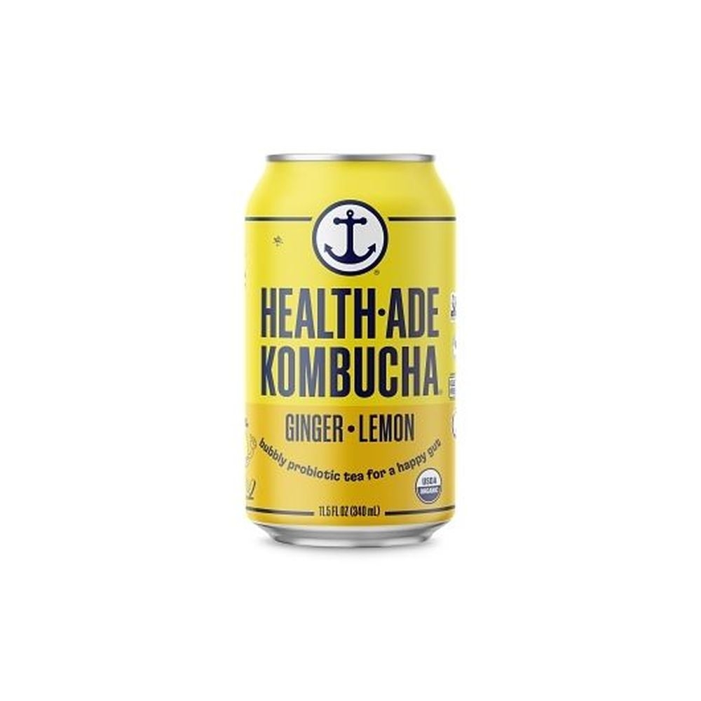 Health-Ade Ginger Lemon Canned Kombucha, 11.5 Fluid Ounce -- 12 per case
