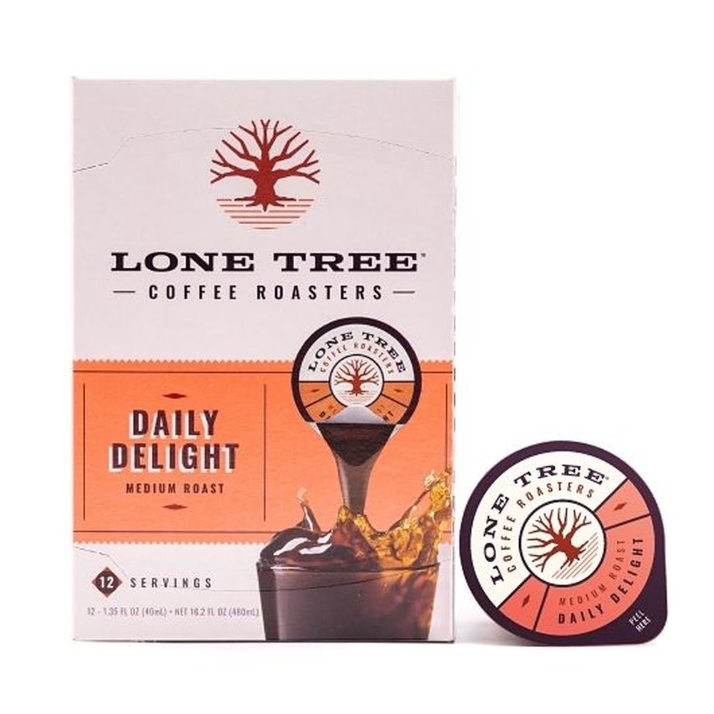 Lone Tree Daily Delight Medium Roast Coffee Pods, 16.2 Ounce -- 4 per case