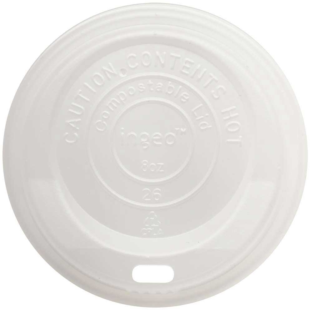 World Centric Compostable CPLA Cup Lid for 8 Ounce Hot Cup -- 1000 per case.
