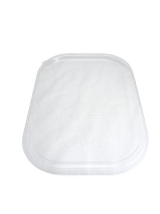 World Centric Ingeo Compostable Unbleached Plant Fiber Tray Lid Only, 8 x 6 inch -- 400 per case.