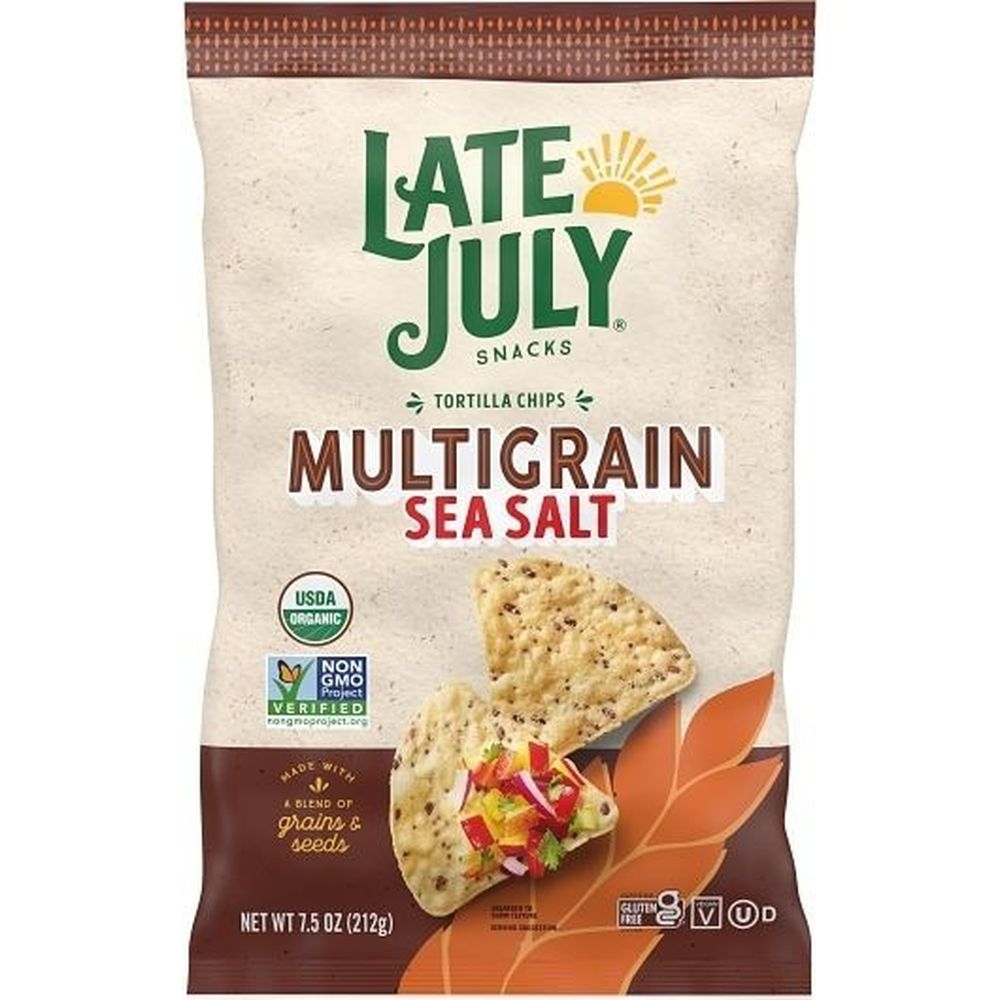 Late July Organic Multi Grain Sea Salt Tortilla Chips, 7.5 Ounce -- 12 per case