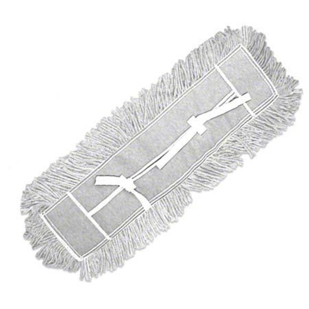 Performance Plus White Cut End Tie Reusable Dust Mop, 5 x 18 inch -- 12 per case.