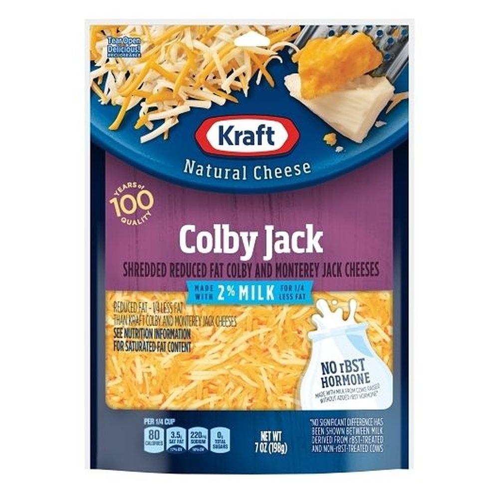 Kraft Shredded Colby and Monterey Jack Cheese, 7 Ounce -- 12 per case