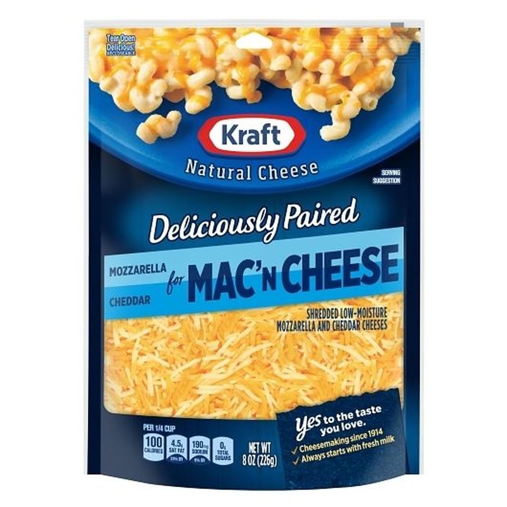 Kraft Mozzarella and Cheddar Cheese Shreds, 8 Ounce -- 12 per case