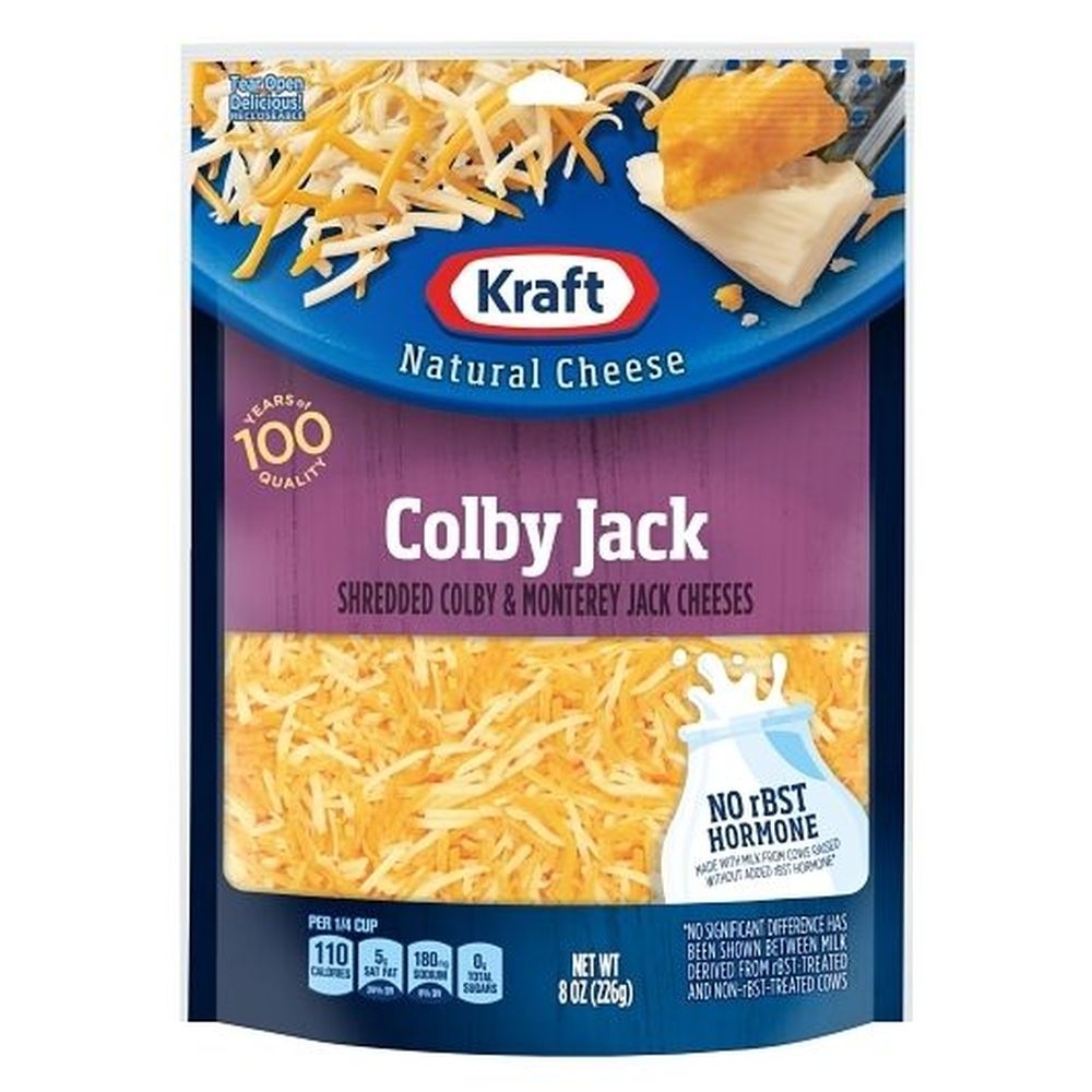Kraft Shredded Colby and Monterey Jack Cheese, 8 Ounce -- 12 per case