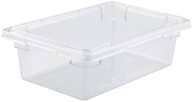 Winco Polycarbonate Clear Half Size Food Storage Box, 12 x 18 x 6 inch -- 6 per case