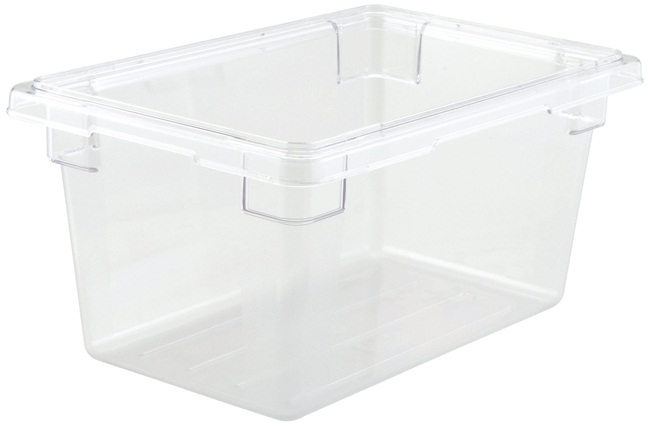 Winco Polycarbonate Clear Half Size Food Storage Box, 12 x 18 x 9 inch -- 6 per case