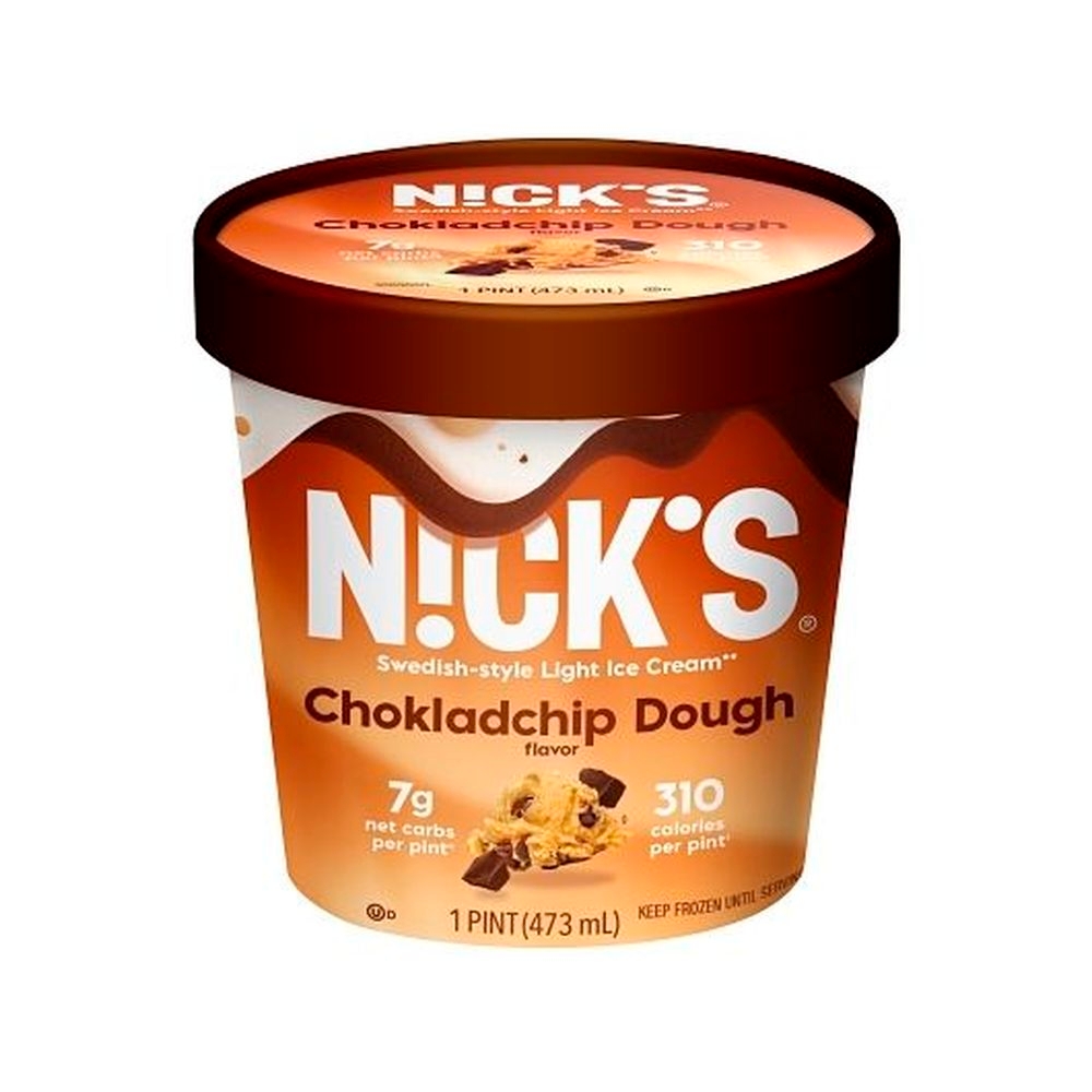 Nicks Chokladchip Dough Swedish-Style Ice Cream, 15.99 Fluid Ounce -- 8 per case