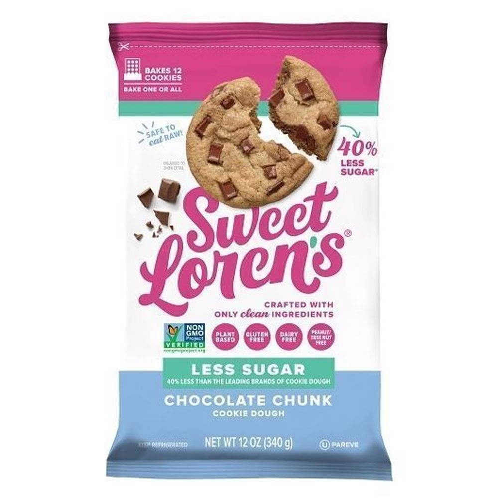Sweet Lorens Gluten Free Chocolate Chunk Cookie Dough, 12 Ounce -- 6 per case