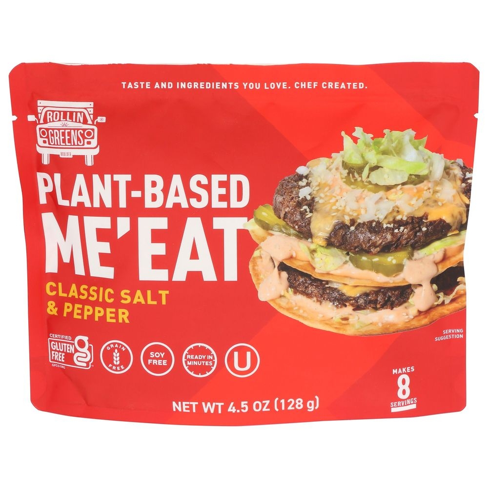 RollinGreens Classic Salt and Pepper Plant Based Protein Packs, 4.5 Ounce -- 12 per case