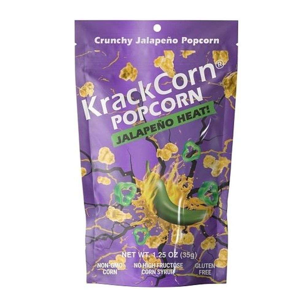 Krackcorn Jalapeno Heat Popcorn, 1.25 Ounce -- 12 per case