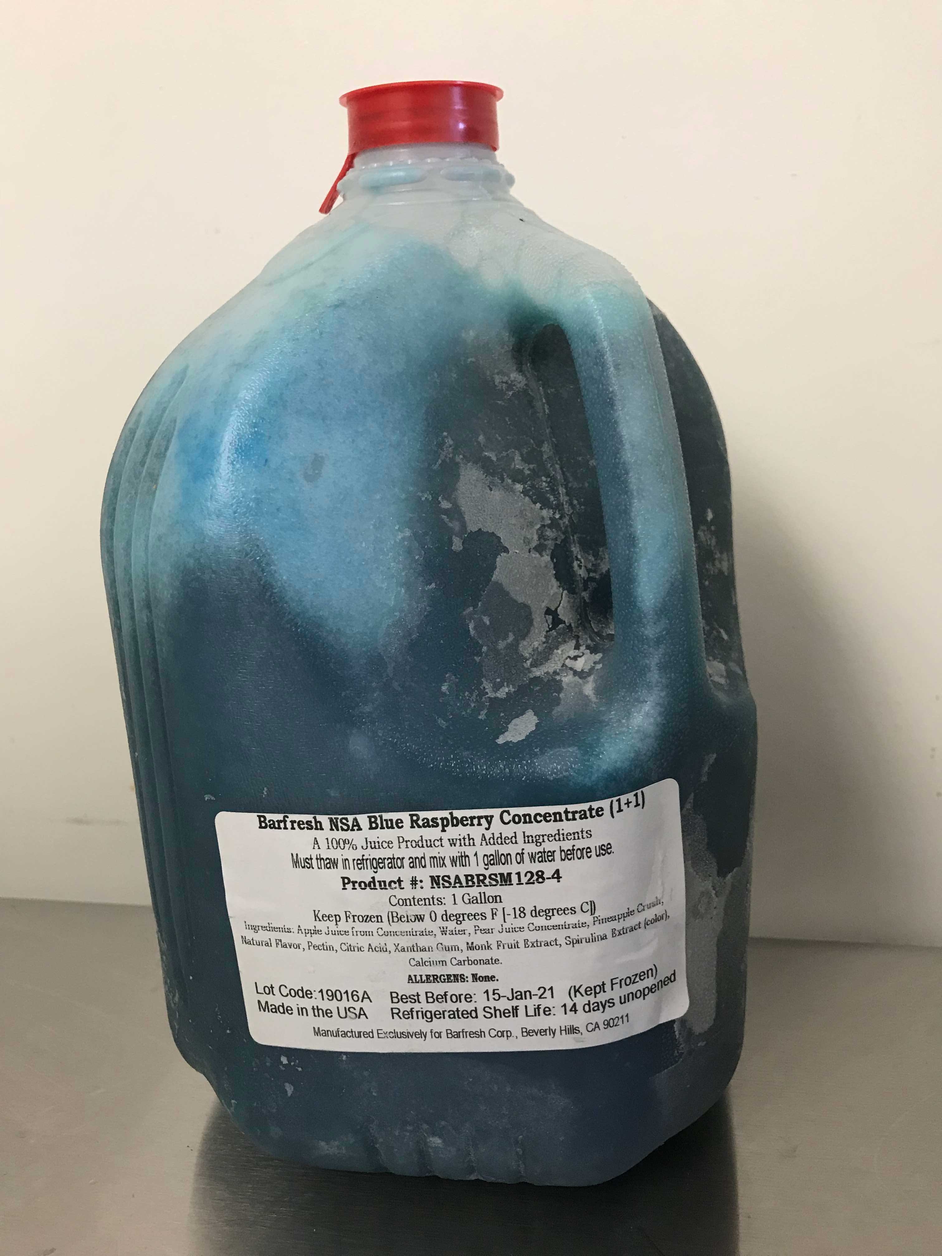 Barfresh Blue Raspberry Concentrate Mix - Bulk, 128 Ounce -- 4 per case