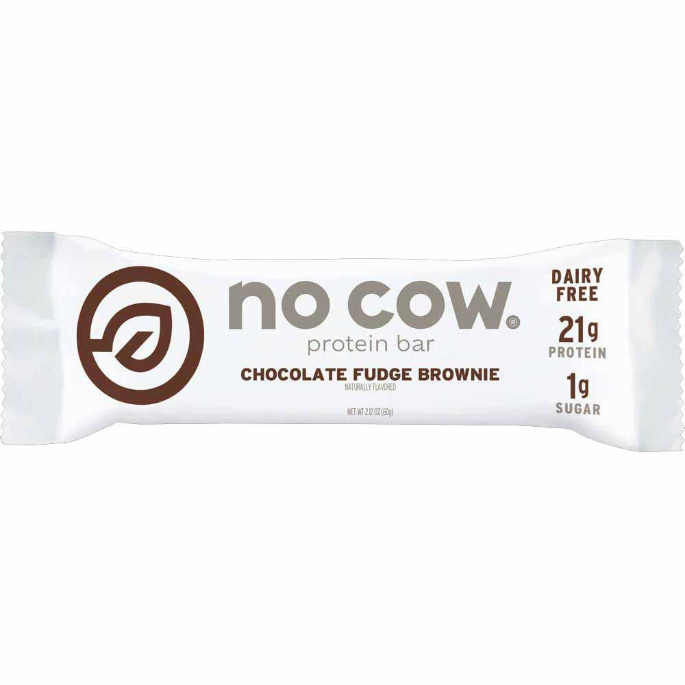 No Cow Chocolate Fudge Brownie Protein Bar, 2.12 Ounce -- 72 per case