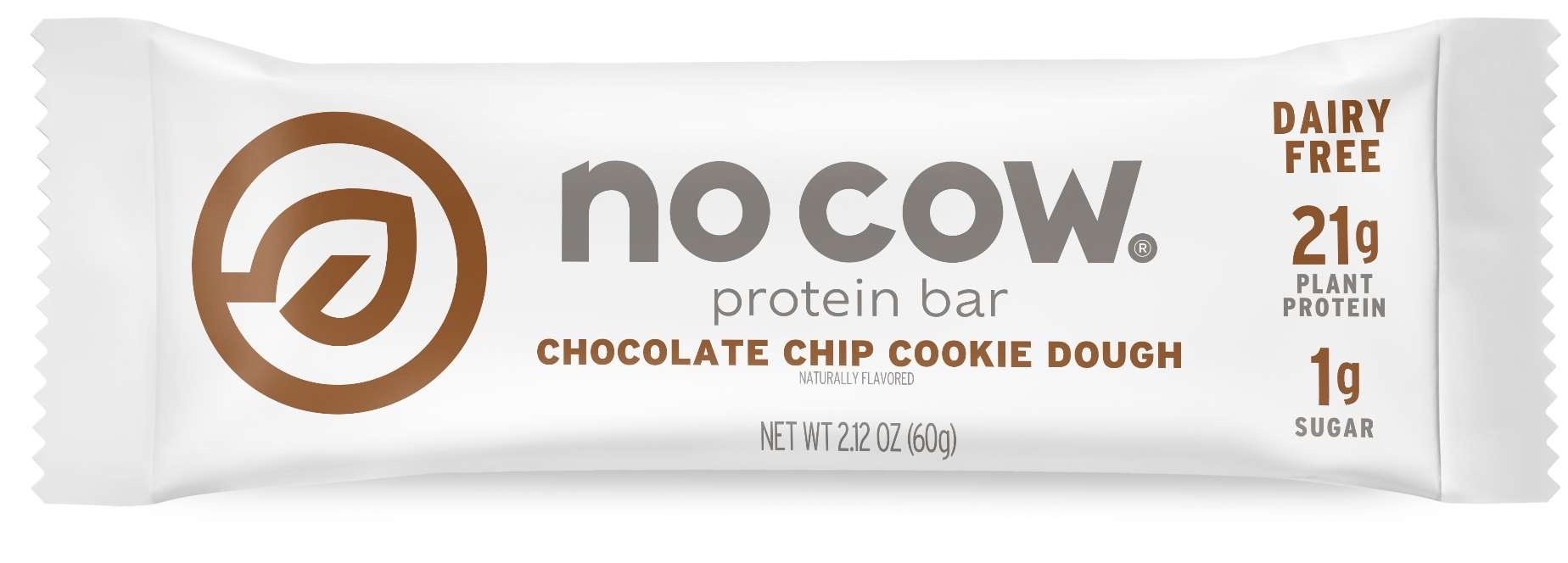 No Cow Chocolate Chip Cookie Dough Protein Bar, 2.12 Ounce -- 72 per case