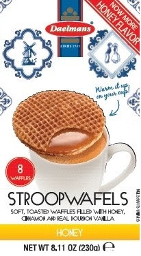 Daelmans Honey Stroopwafel - Hex Box, 8.11 Ounce -- 9 per case.