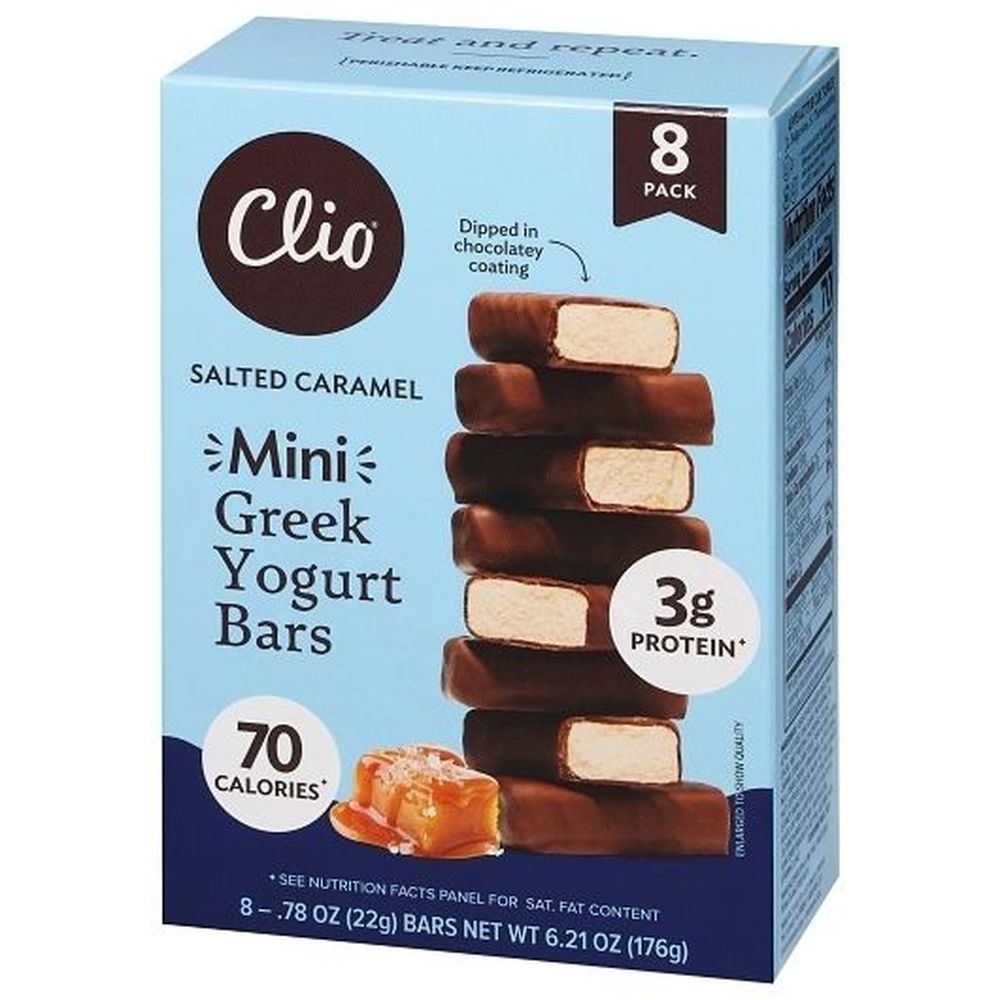Clio Salted Caramel Mini Greek Yogurt Bar, 6.21 Ounce - 6 per case