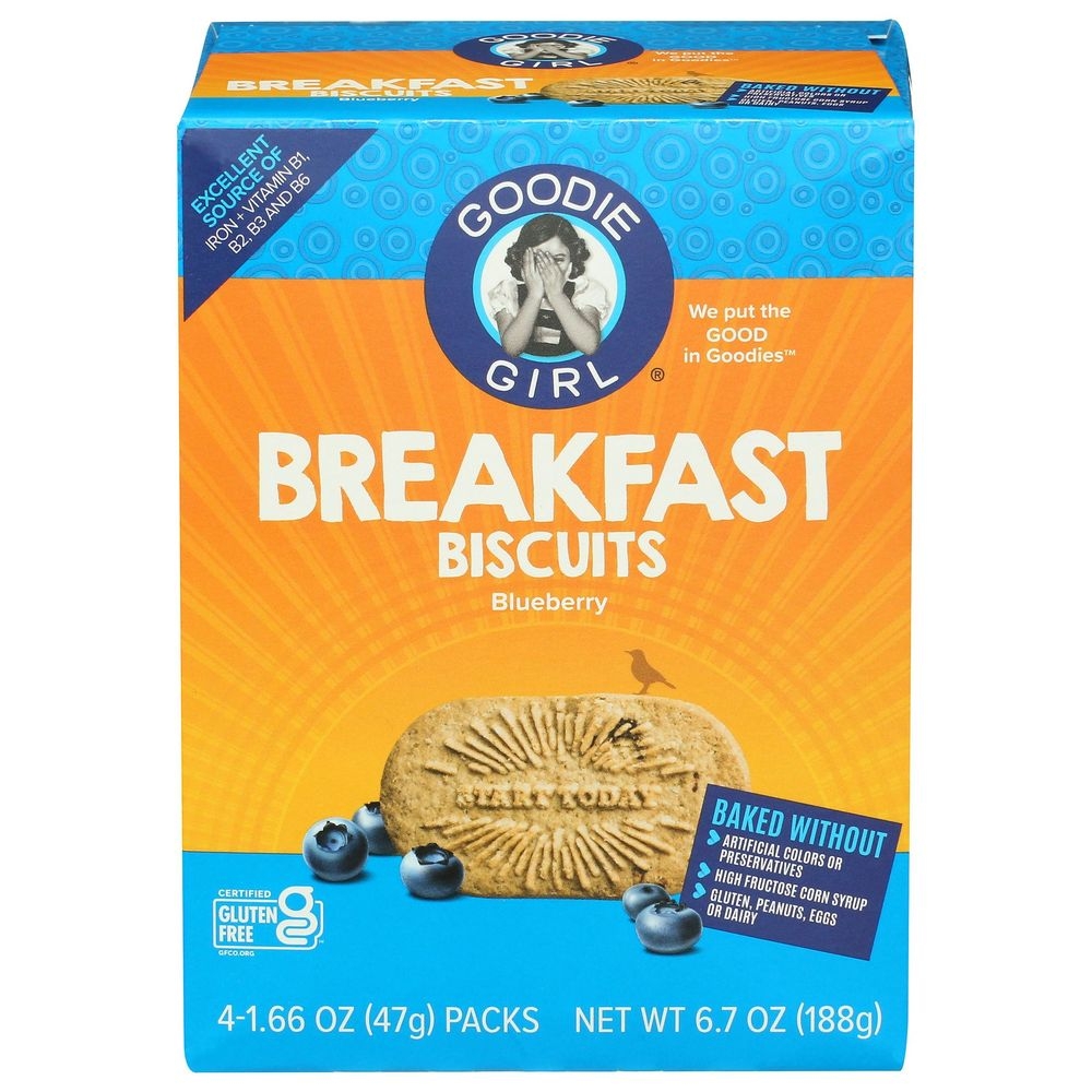 Goodie Girl Blueberry Breakfast Biscuits, 6.64 Ounce -- 6 per case