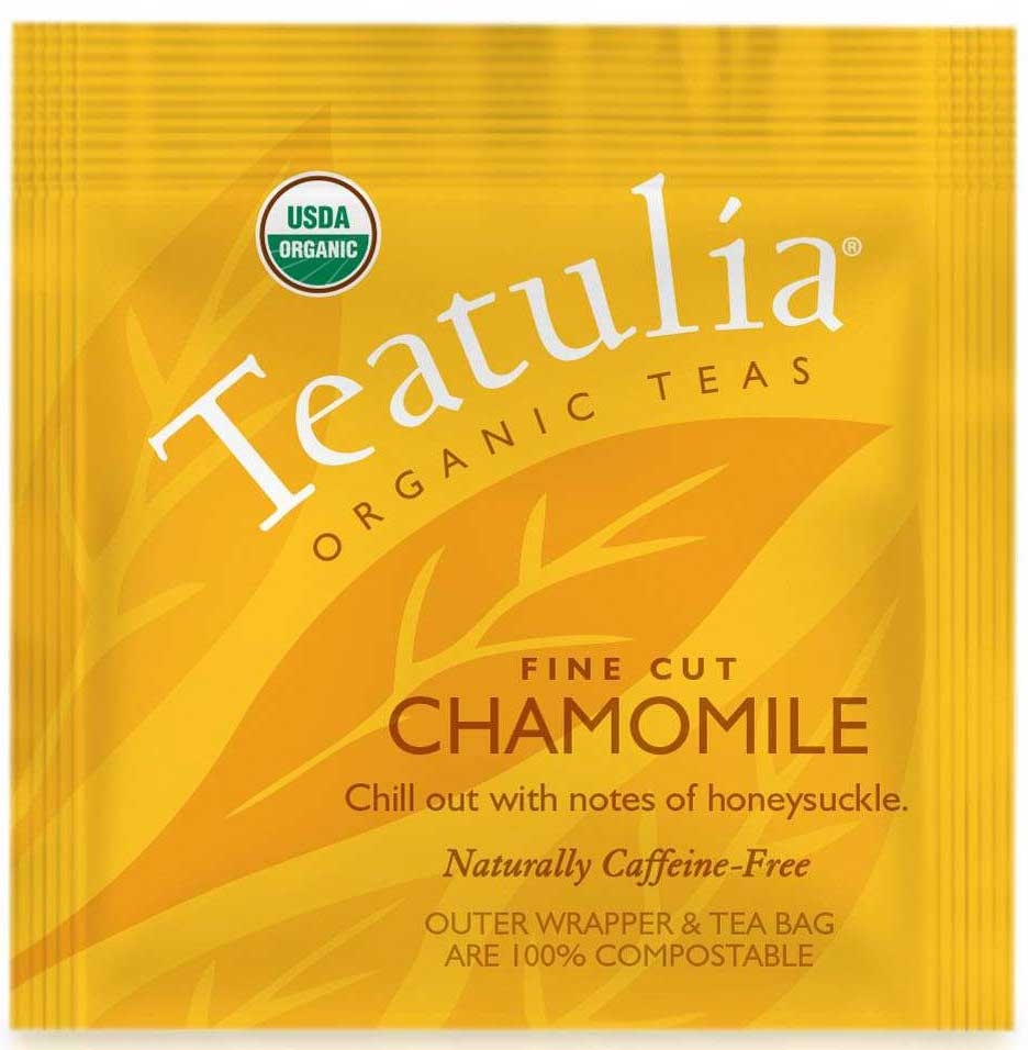 Teatulia Organic Chamomile Wrapped Standard Tea Bag -- 50 per case